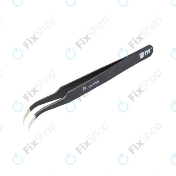 Best B-205ESD - ESD Metal Tweezer with Curved Tip (117mm)