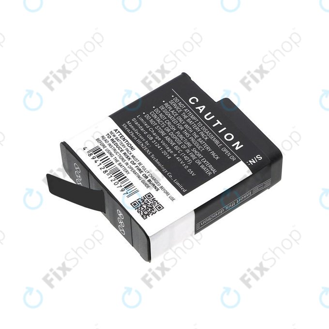Battery for Gopro Hero 8, Hero 6, 1250mAh, Li-Ion, 3.85V, AHDBT-501, HQ