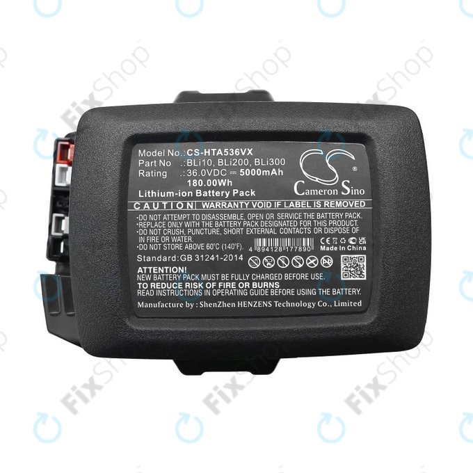 Battery for Husqvarna 110il, 525ilxt, 5000mAh, Li-Ion, 36V, BLi10, BLi200, HQ