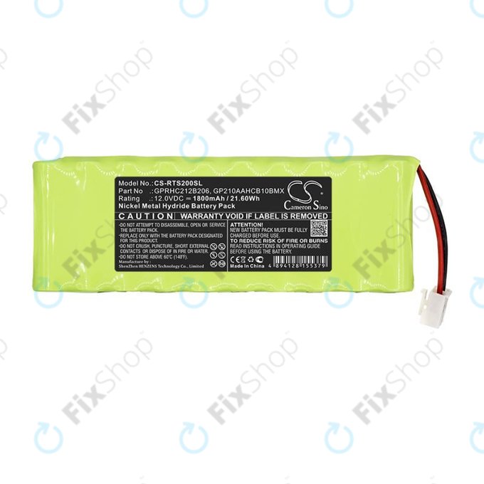 Battery for Roto RT2, Roto Sf G2, 1800mAh, Ni-MH, 12V, 2412-3011, HQ