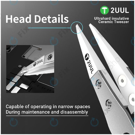 Precision Tweezer, Ceramic Insulated, 2UUL TW31
