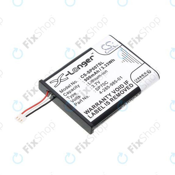 Battery for Sony PSP E1000, E1002, E1004, E1008, 900mAh, Li-Ion, 3.7V, SP70C, HQ