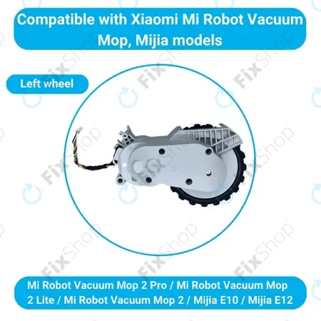 Xiaomi Mijia E10, E12, Mi Robot Vacuum Mop 2 Lite, 2 Pro - Wheel with Motor (Left) (White)