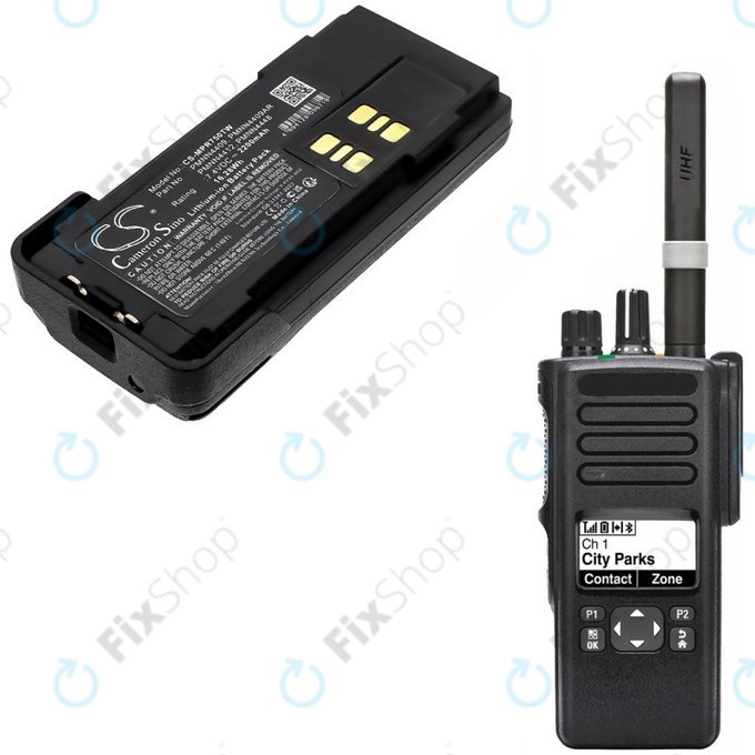 Battery for Motorola Dp2600e, Dp4000, P8608, Xpr3000, Xpr7350, 2200mAh, Li-Ion, 7.4V, PMNN4409, HQ