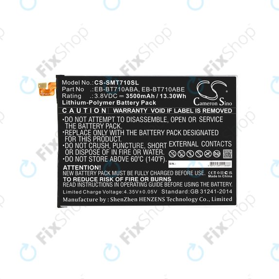 Battery for Samsung Galaxy Tab S2 8.0, 3500mAh, Li-Pol, 3.8V, EB-BT710ABA, HQ