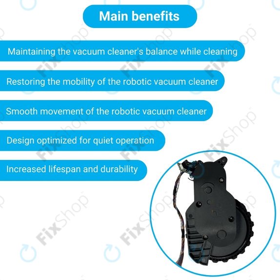 Xiaomi Roborock S5 Max, S6 Pure, S7 - Wheel with Motor (Right) (Black)