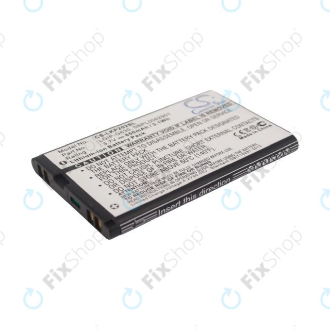 Battery for LG KG120, 850mAh, Li-Ion, 3.7V, LGIP-G830, HQ