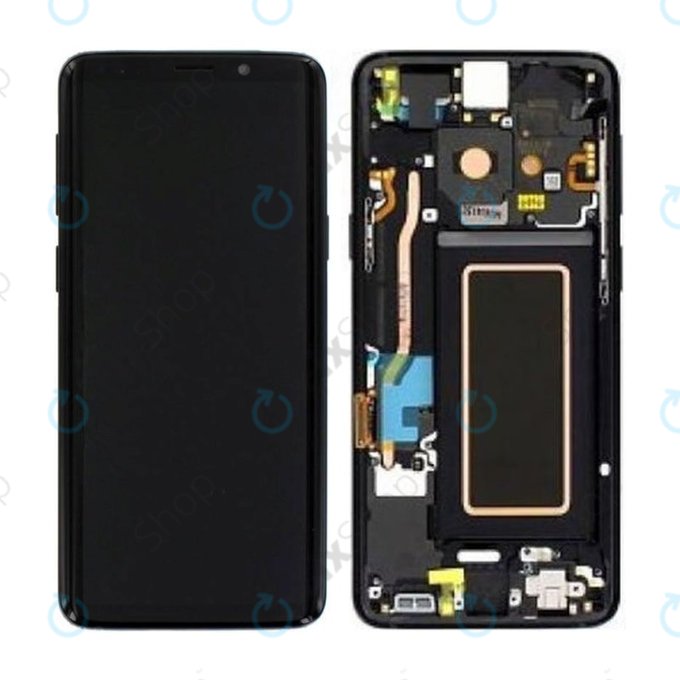 Samsung Galaxy S9 G960F - LCD Display + Touch Screen + Frame (Midnight Black) - GH97-21696A, GH97-21697A, GH97-21724A Genuine Service Pack