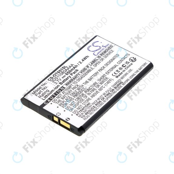 Battery for Alcatel Lollipops, 650mAh, Li-Ion, 3.7V, 3DS11080AAAA, HQ