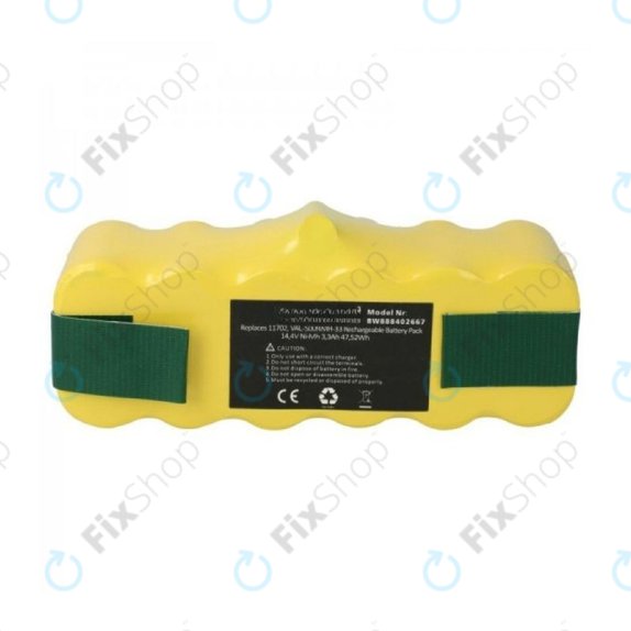 iRobot Roomba 500, 600, 700, 800, 900-series, R3, Scooba 450, Vileda 137173 - Battery 11702, GD-Roomba-500, VAC-500NMH-33 Ni-MH 14.4V 3300mAh