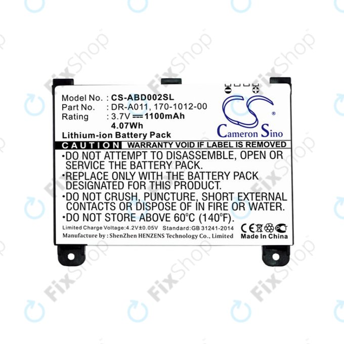 Battery for Amazon Kindle 2, 1100mAh, Li-Ion, 3.7V, DR-A011, HQ