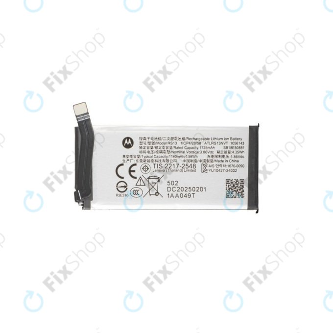Motorola Razr 60 Ultra - Battery RS13 1180mAh - SB18E50881 Genuine Service Pack