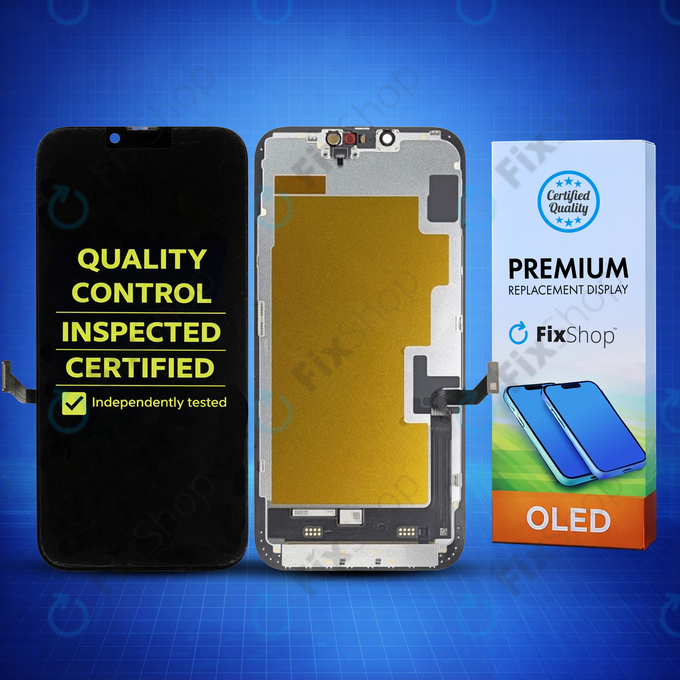 Display Hard OLED for iPhone 14 Plus, Touch Screen with Frame, FixPremium