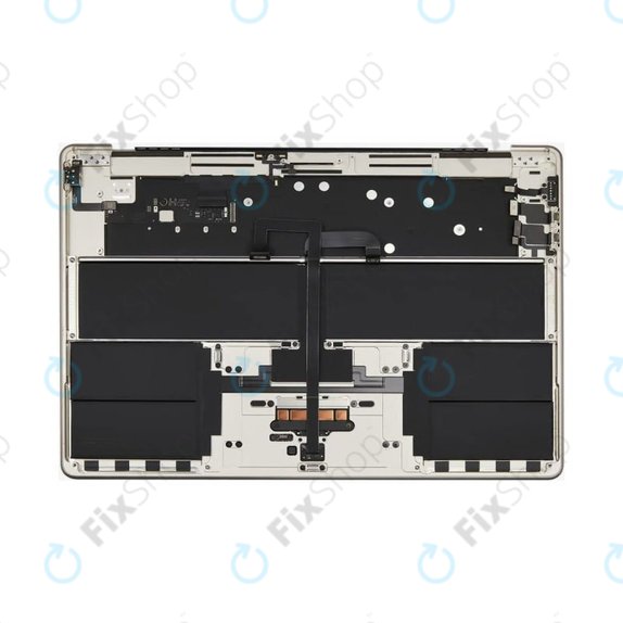 Top case keyboard frame for MacBook Air 15", A3114 (2024), with US keyboard and battery, Starlight, 661-40268, Genuine Apple