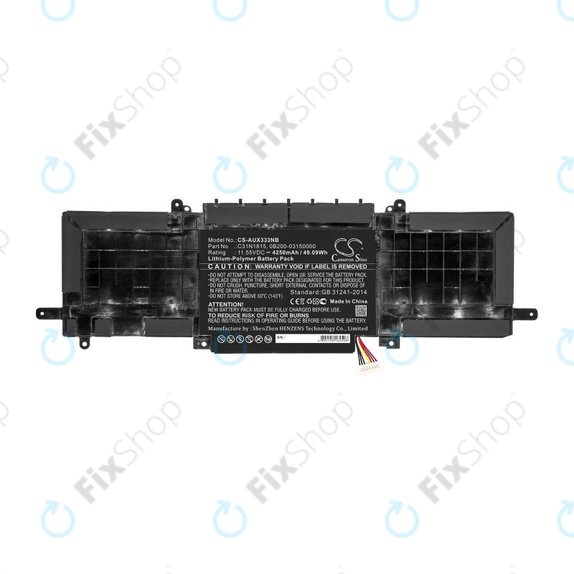 Battery for Asus Zenbook UX333FN, Zenbook UX333FA, 4250mAh, Li-Pol, 11.55V, C31N1815, HQ