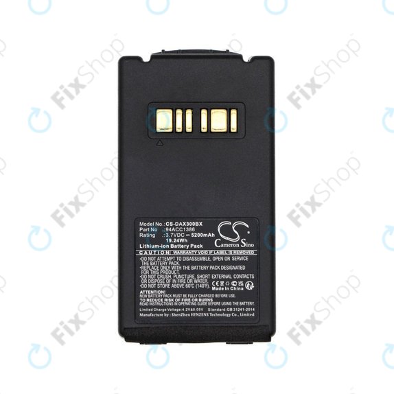 Battery for Datalogic Falcon X3, Falcon X3+, Falcon X4, 5200mAh, Li-Ion, 3.7V, 94ACC1386, HQ