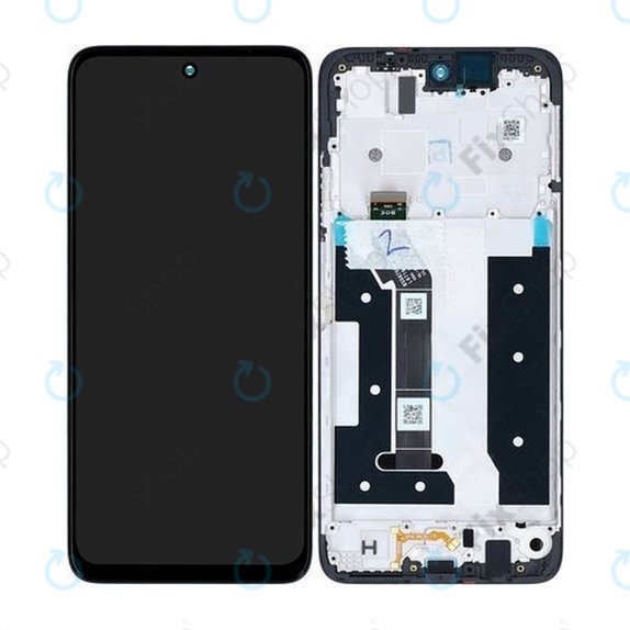 Motorola Moto G35 5G - LCD Display + Touch Screen + Frame (Black) - 5D68C28856 Genuine Service Pack