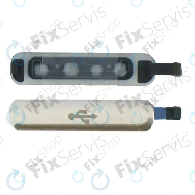Samsung Galaxy S5 G900F - Charging Connector Cover (Silver) - GH98-32941A Genuine Service Pack