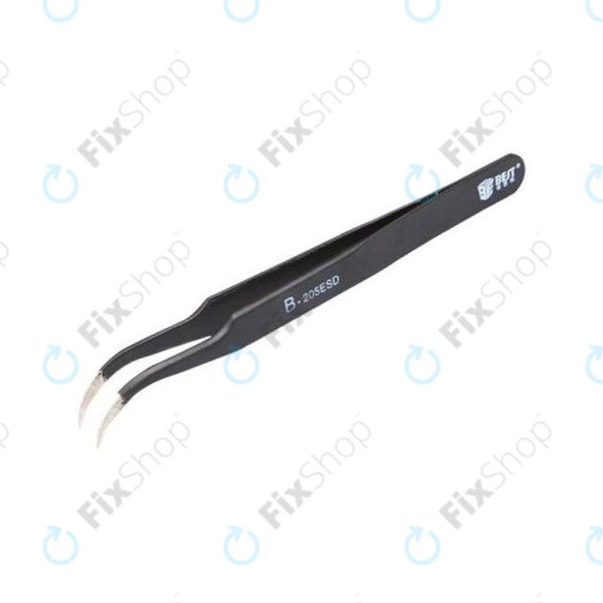 Best B-205ESD - ESD Metal Tweezer with Curved Tip (117mm)