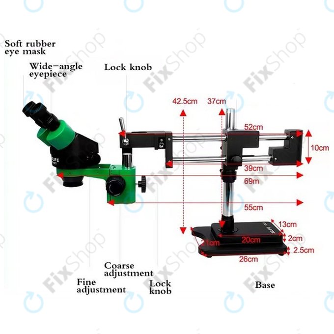 Relife RL M3T-STL2 - Trinocular Stereo Microscope (Green)