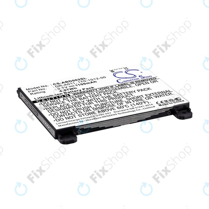 Battery for Amazon Kindle 2, 1100mAh, Li-Ion, 3.7V, DR-A011, HQ