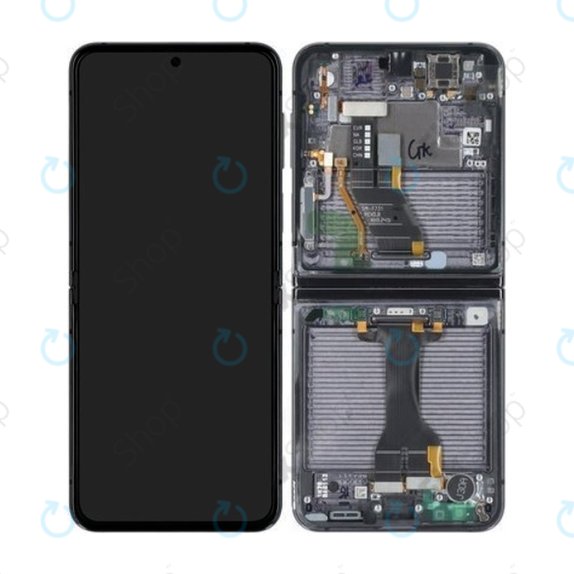 Samsung Galaxy Z Flip 5 F731B - LCD Display + Touch Screen + Frame (Graphite) OLED
