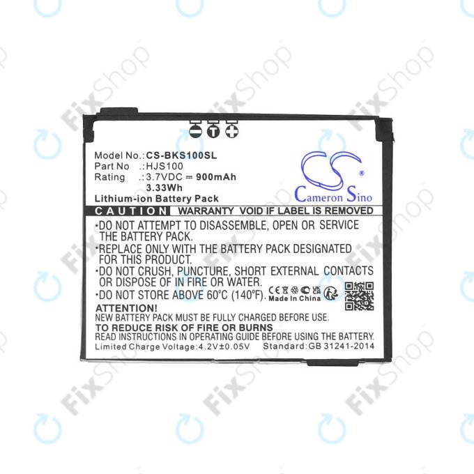 Battery for Becker HJS 100, HJS100, Li-Ion, 3.7V, 900mAh, HQ