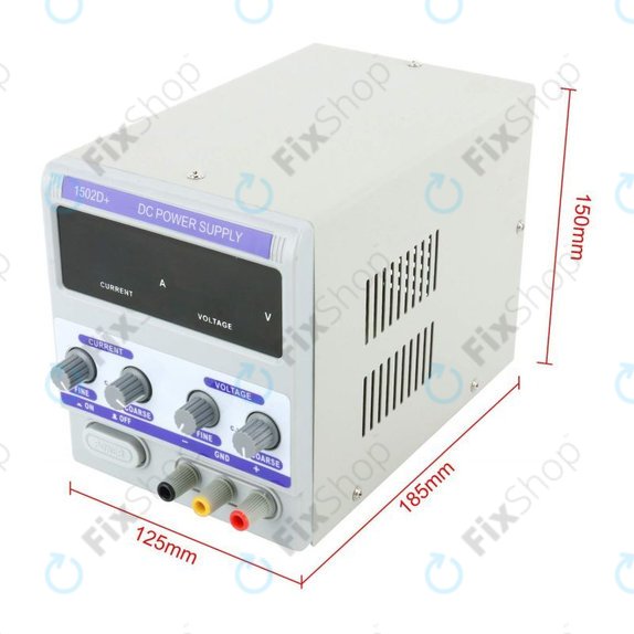 Dingke 1502D+ - Regulated DC Power Supply For Mobile Phone Repair Test (0-15V, 0-2A, 230V EU)