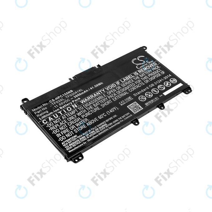 Battery for HP Pavilion 14, 15, X360, 3600mAh, Li-Ion, 11.55V, TF03XL, HQ