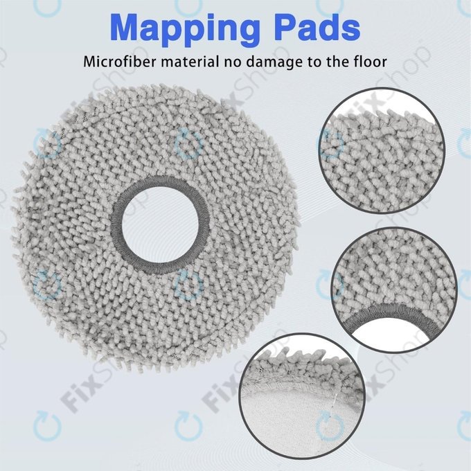 Mop Cloth, 2pcs for Ecovacs Deebot T50 Omni, T50 Pro Omni, T50 Max, T50 Max Pro Omni, T30c, T30c Omni, X5 Omni, X5 Pro Omni