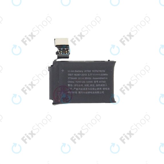 Battery for Apple Watch 2 38mm, 273mAh, A1760, Refurbished