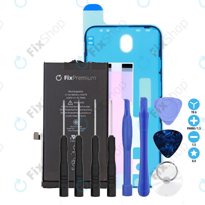 Battery for iPhone 12, 12 Pro, 2815mAh, Adhesive, Toolkit, FixPremium
