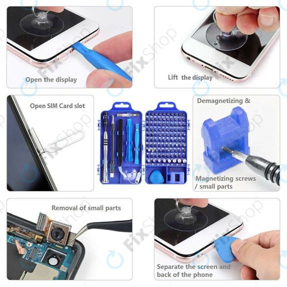 Kingsdun - Screwdriver & Bit Precision Set for Cell Phone, PC & Electronic Repair 115in1