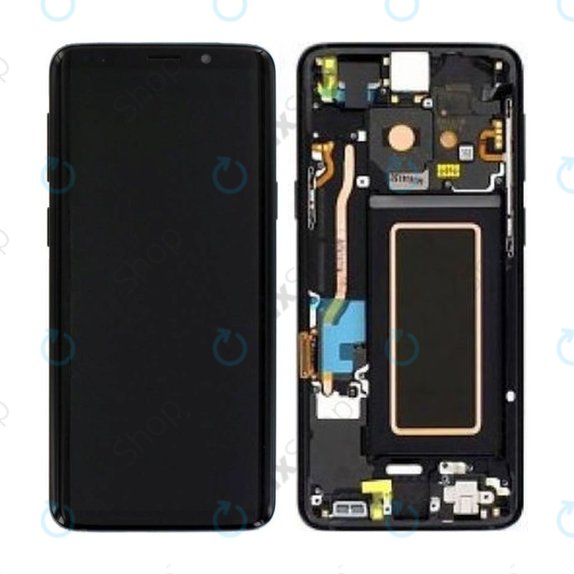 Samsung Galaxy S9 G960F - LCD Display + Touch Screen + Frame (Midnight Black) - GH97-21696A, GH97-21697A, GH97-21724A Genuine Service Pack