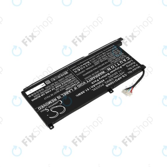 Battery for HP Pavilion Gaming 15,16, Spectre X360 15, 4500mAh, Li-Pol, 11.55V, 3ICP6/60/72, HQ