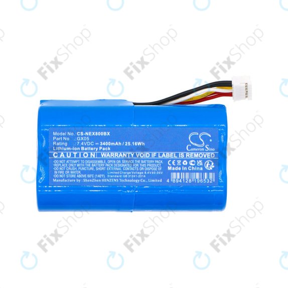 Battery for Dejavoo Qd2, Nexgo N86, Wizarpos Q2, 2600mAh, Li-Ion, 7.4V, GX05, HQ