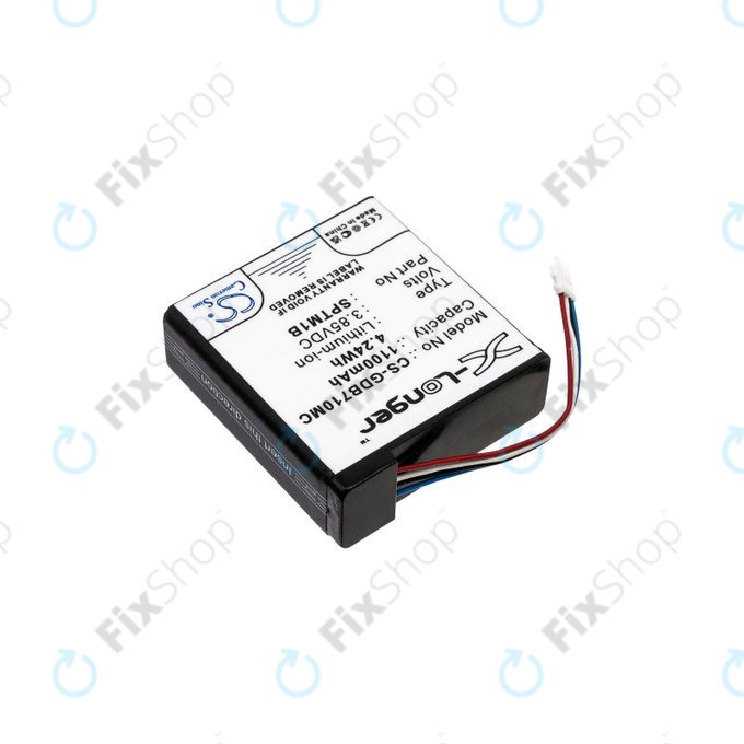 Battery for Gopro Hero 7 Silver, White, 1100mAh, Li-Ion, 3.85V, SPTM1B, HQ