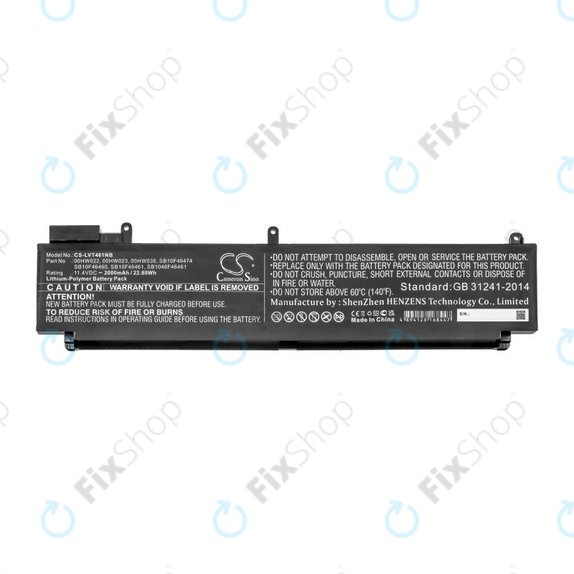 Battery for Lenovo ThinkPad T460s, T470s, 2000mAh, Li-Pol, 11.4V, 00HW022, HQ