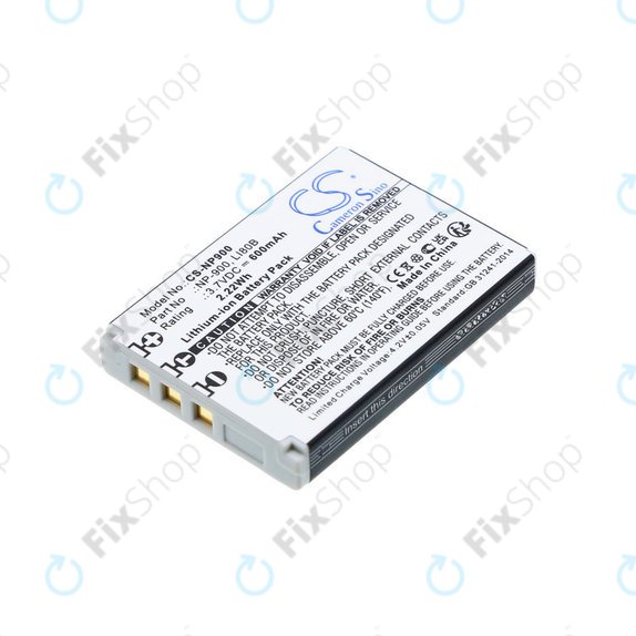 Battery for Agfa, Aosta, Avant, Benq, Minolta, Olympus, Polaroid, 600mAh, Li-Ion, 3.7V, Li-80B, HQ