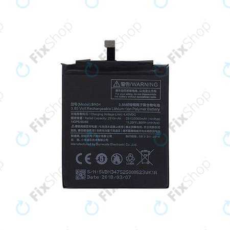 Xiaomi Redmi 5A Battery BN34 3000mAh