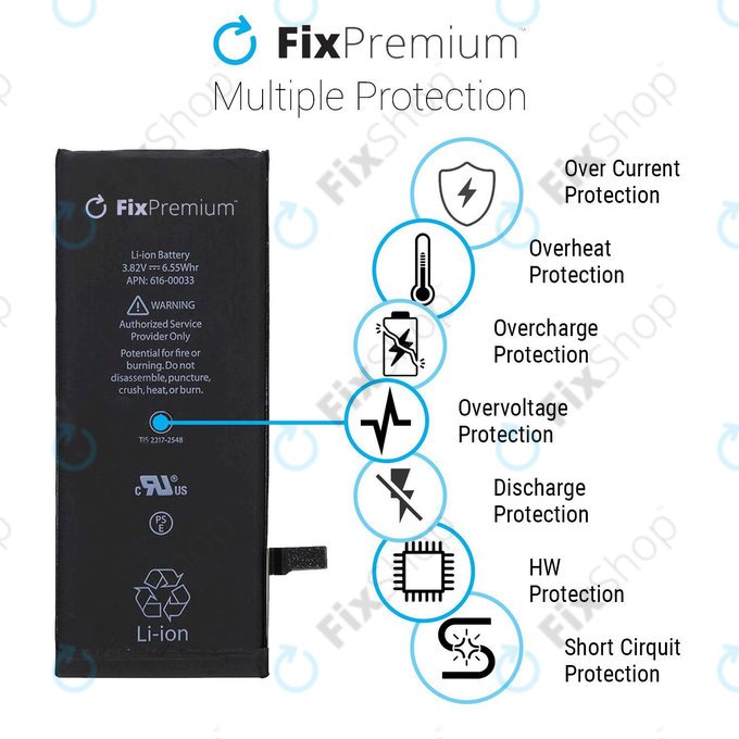 Battery for iPhone SE (2nd Gen 2020), 1821mAh, FixPremium