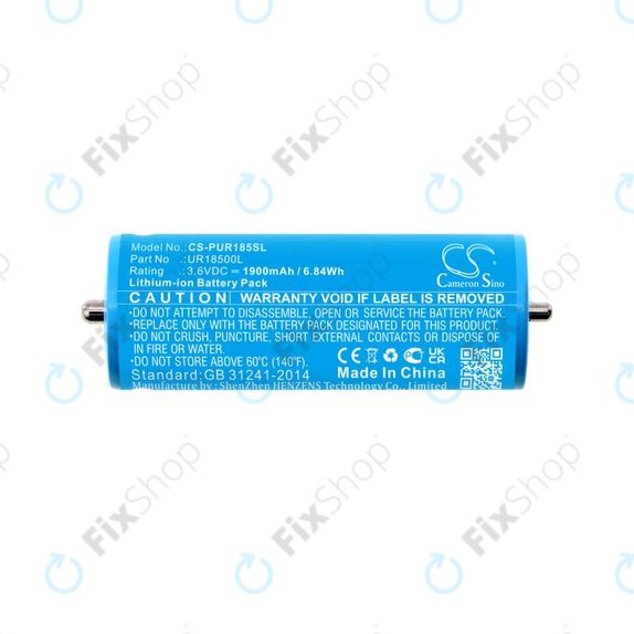 Battery for Braun Silk-épil 5, Silk-épil 7, Silk-épil 9, 1900mAh, Li-Ion, 3.6V, UR18500L, HQ
