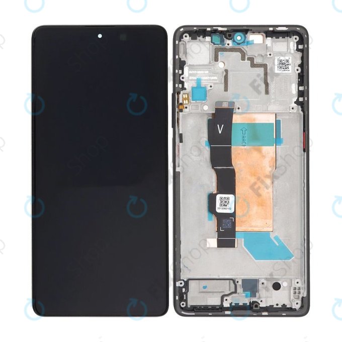 Xiaomi Poco F5 23049PCD8G, 23049PCD8I - LCD Display + Touch Screen + Frame (Black) TFT