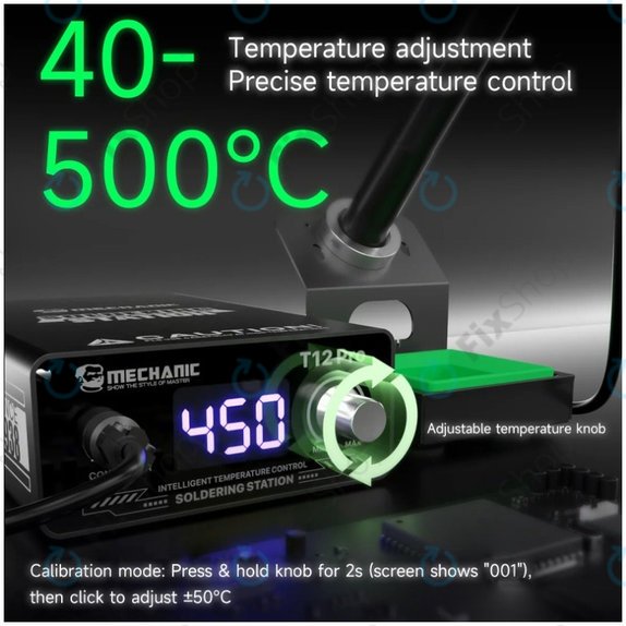 Mechanic T12 Pro - Digital Soldering Station (Black)