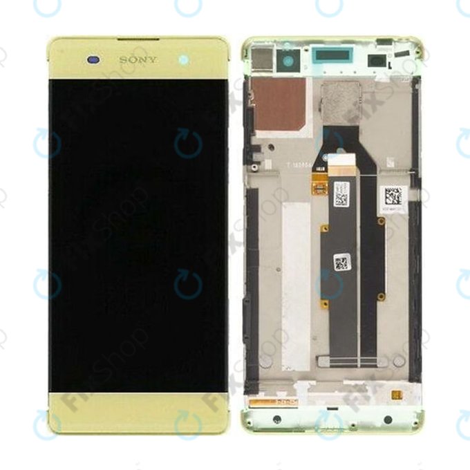 Sony Xperia XA F3111 - LCD Display + Touch Screen + Frame (Lime Gold) - 78PA3100020, 78PA3100070 Genuine Service Pack