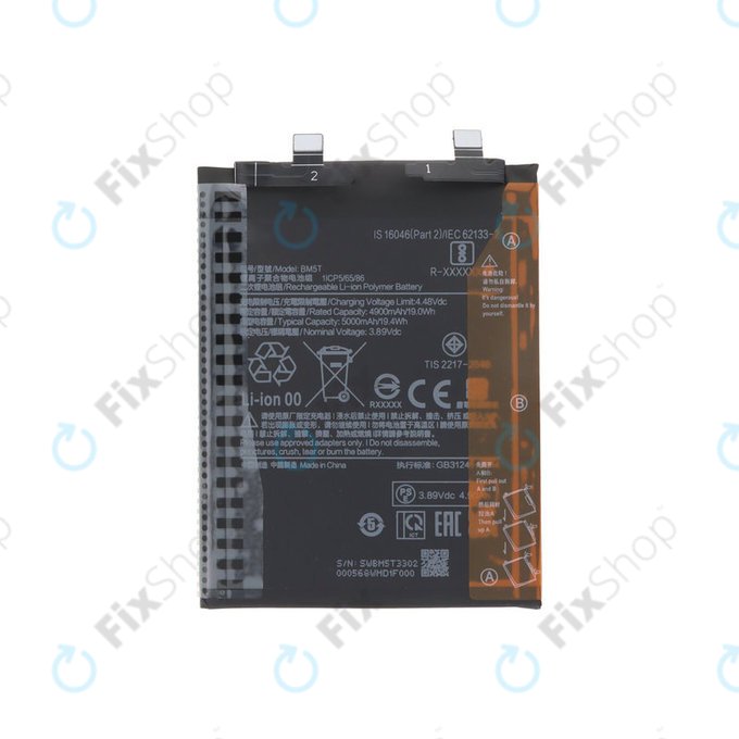 Battery for Xiaomi 13T 2306EPN60G, Redmi Note 13 Pro 4G 23117RA68G 2312FPCA6G, 5000mAh, BM5T, Genuine Service Pack