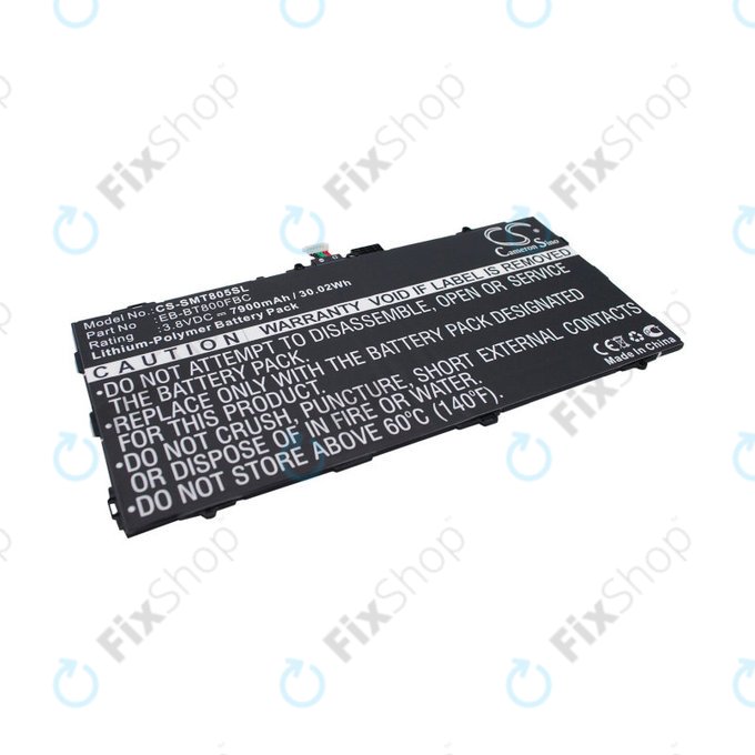 Battery for Samsung Galaxy Tab S 10.5, 7900mAh, Li-Pol, 3.8V, EB-BT800FBC, HQ