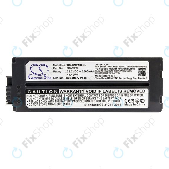 Battery for Canon Selphy CP, 2000mAh, Li-Ion, 22.2V, NB-CP1L, HQ