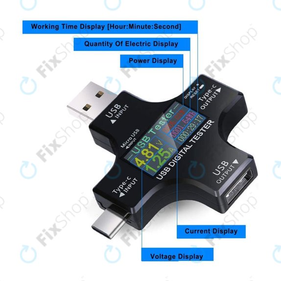 Eversame 2in1 - USB Digital Tester (with USB-C & USB 3.0)