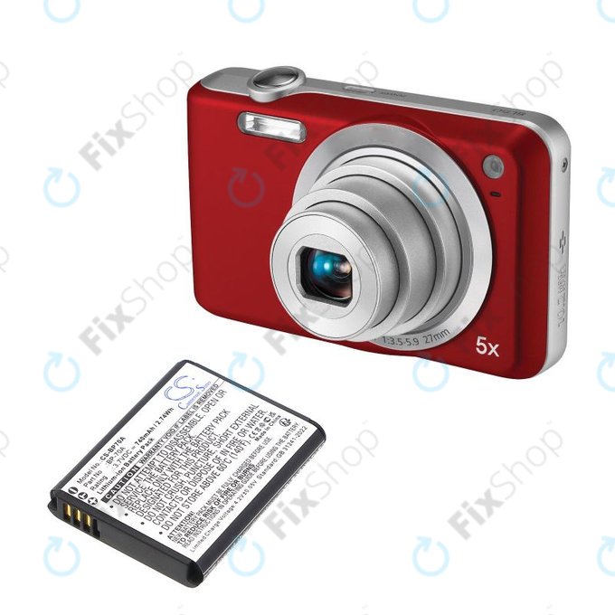 Battery for Samsung ES, ST, 740mAh, Li-Ion, 3.7V, BP-70A, HQ